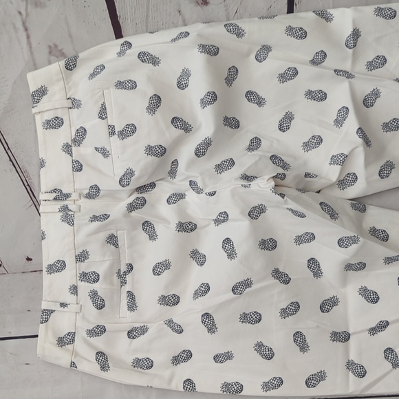 Talbots The Perfect Crop Curvy, pineapple chino pants, size 4 - Picture 8 of 10